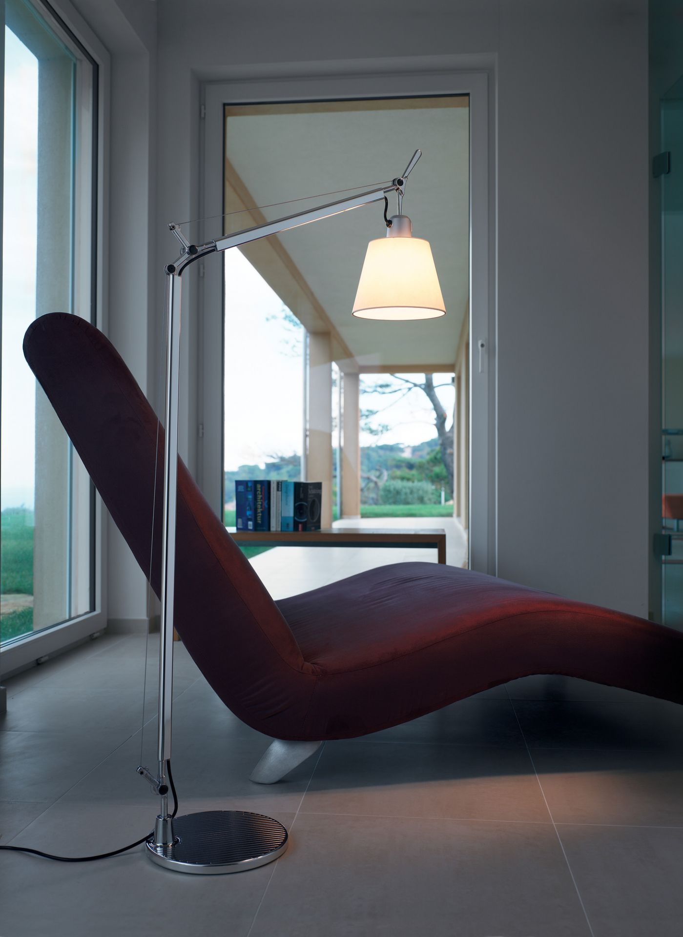 Artemide Tolomeo Mega floor lamp 42 cm, aluminium - silk