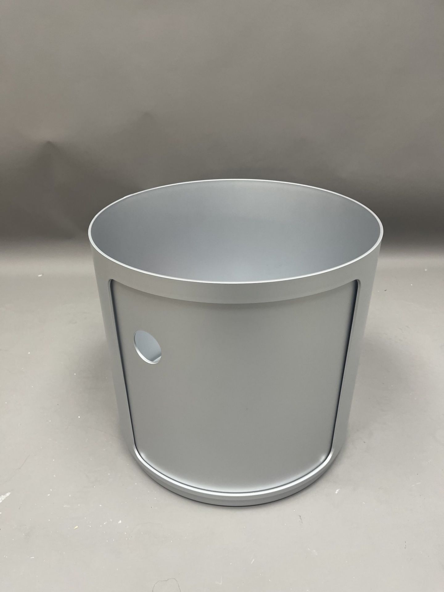 Componibili 4955 - round element high SILVER Kartell MÄNGELEXEMPLAR