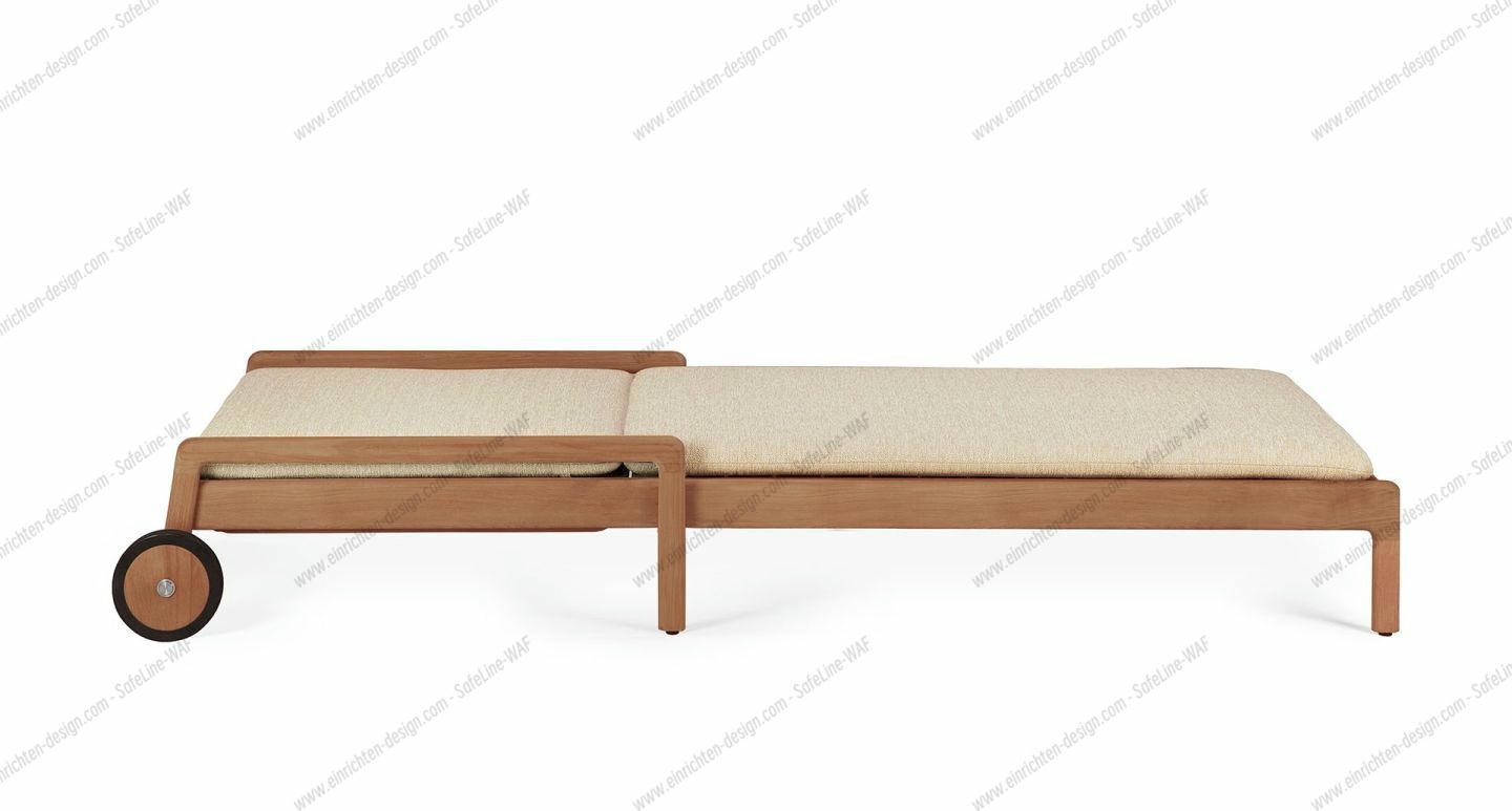 Jack Outdoor Adjustable Lounger Teak Ethnicraft Natural