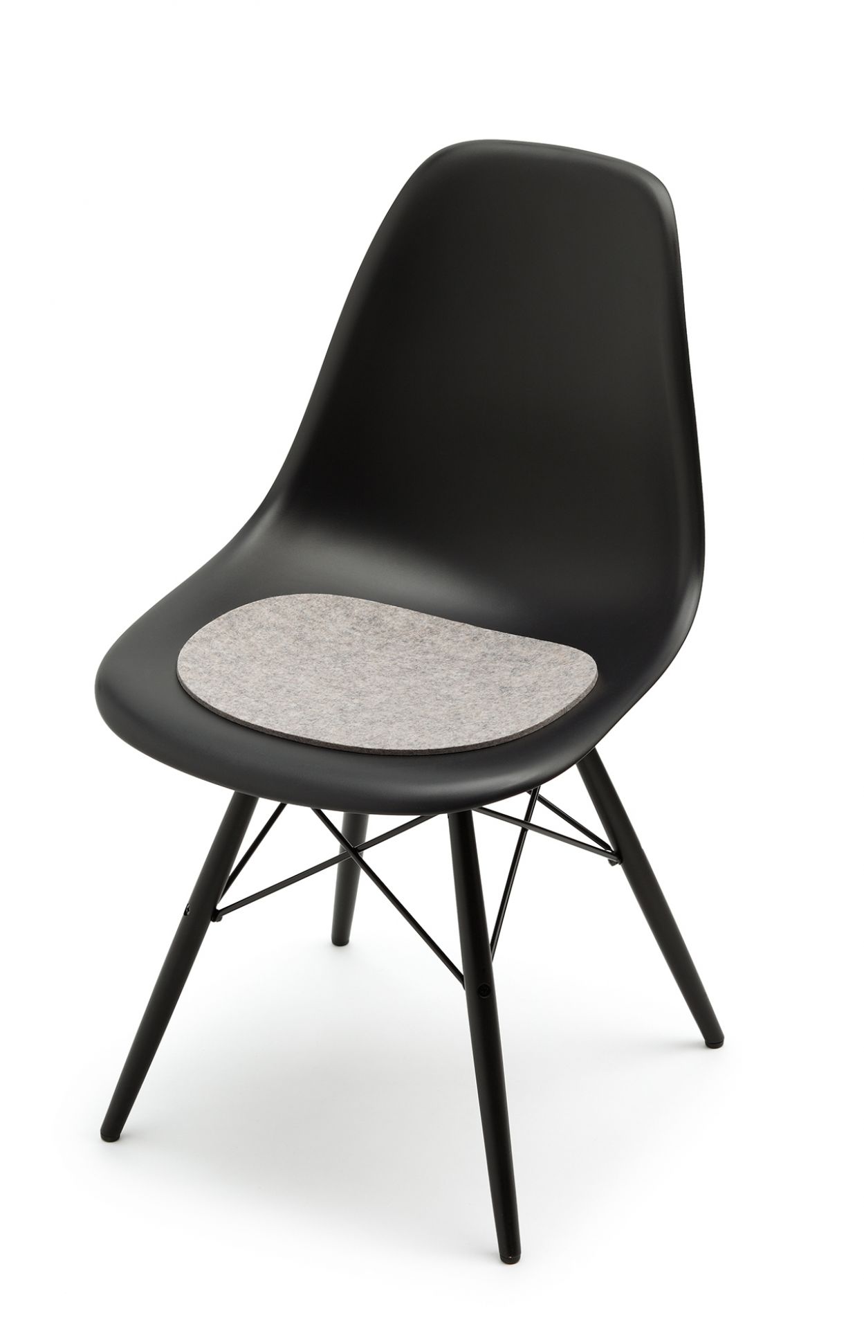Seat pad-Felt pad Eames Plastic Side Chairs DSR / DSW graphite Hey Sign