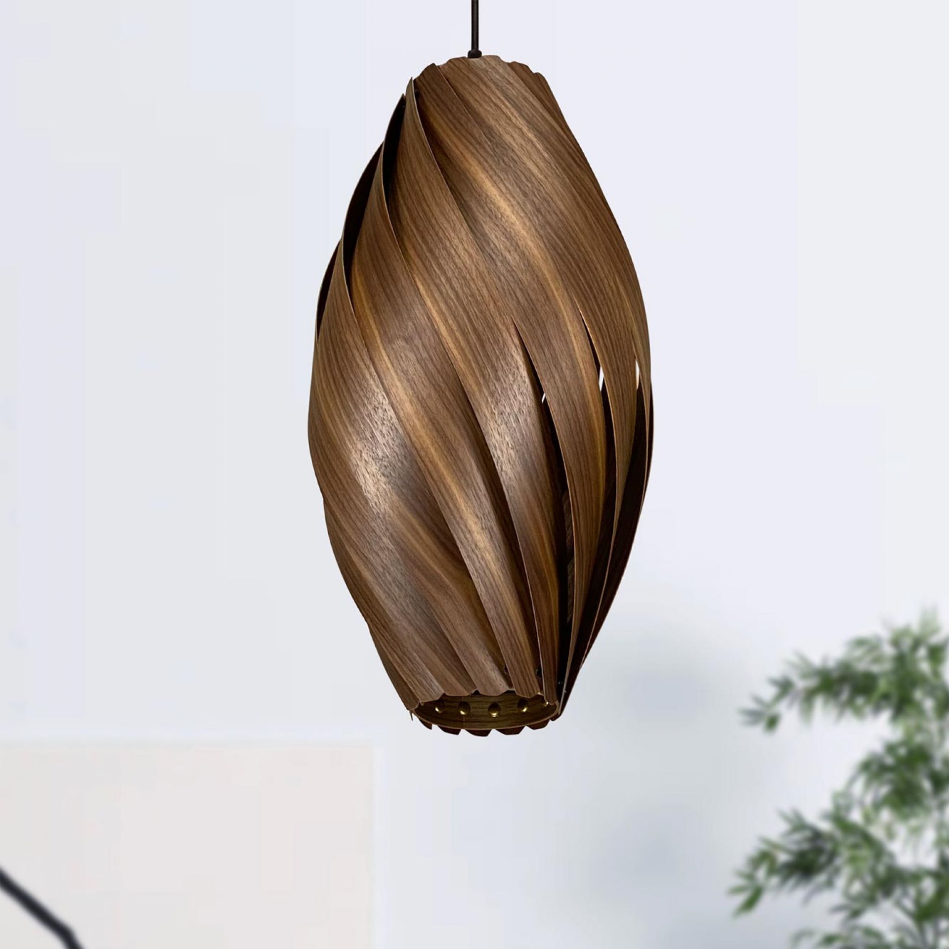 Ardére Pendant lamp elongated Walnut Gofurnit