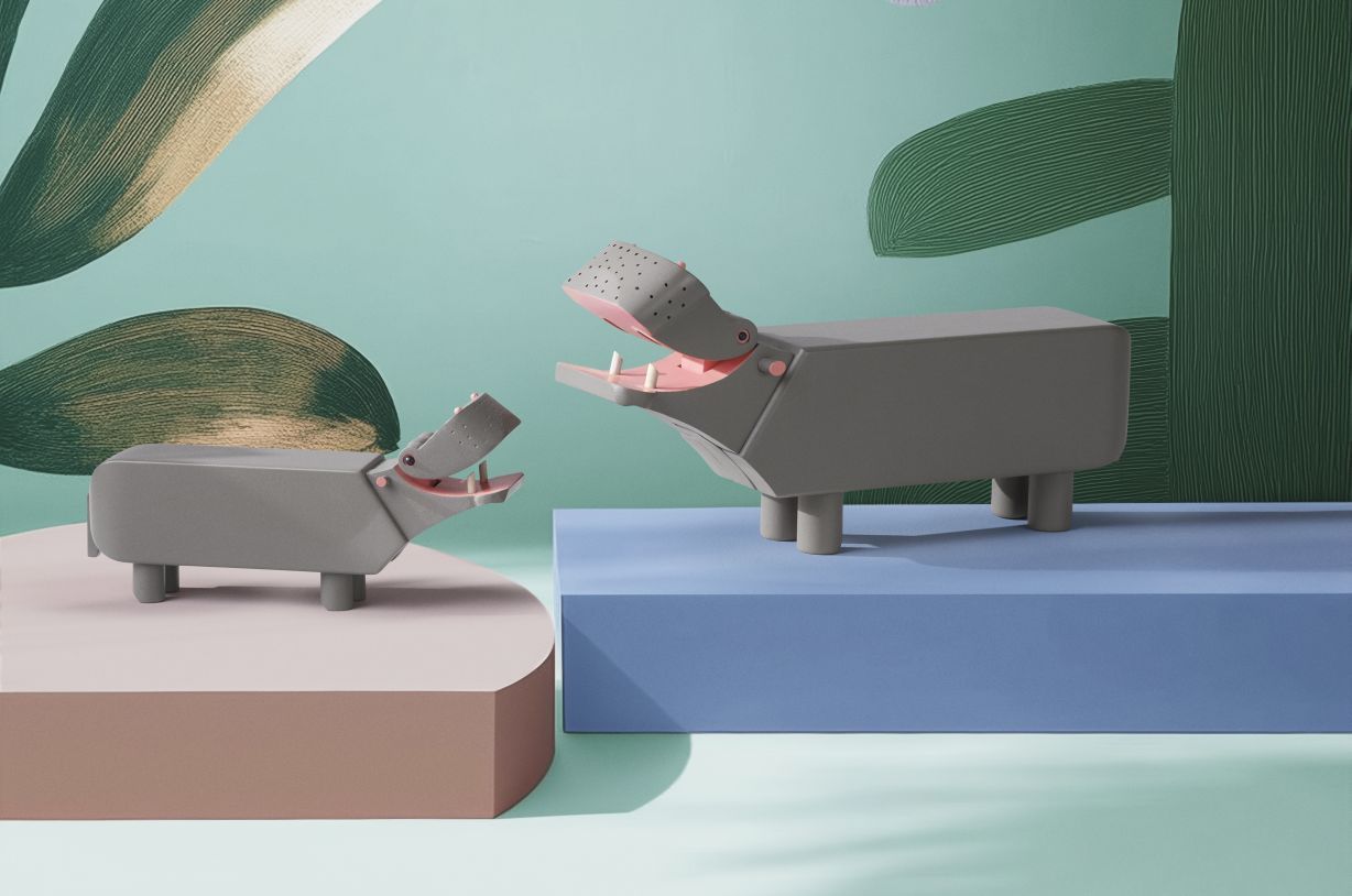 Hippopotamus H9 cm grey Kay Bojesen