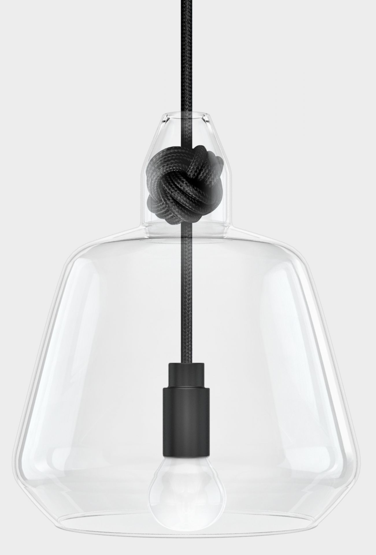 Knot lamp large Pendelleuchte Vitamin-grau