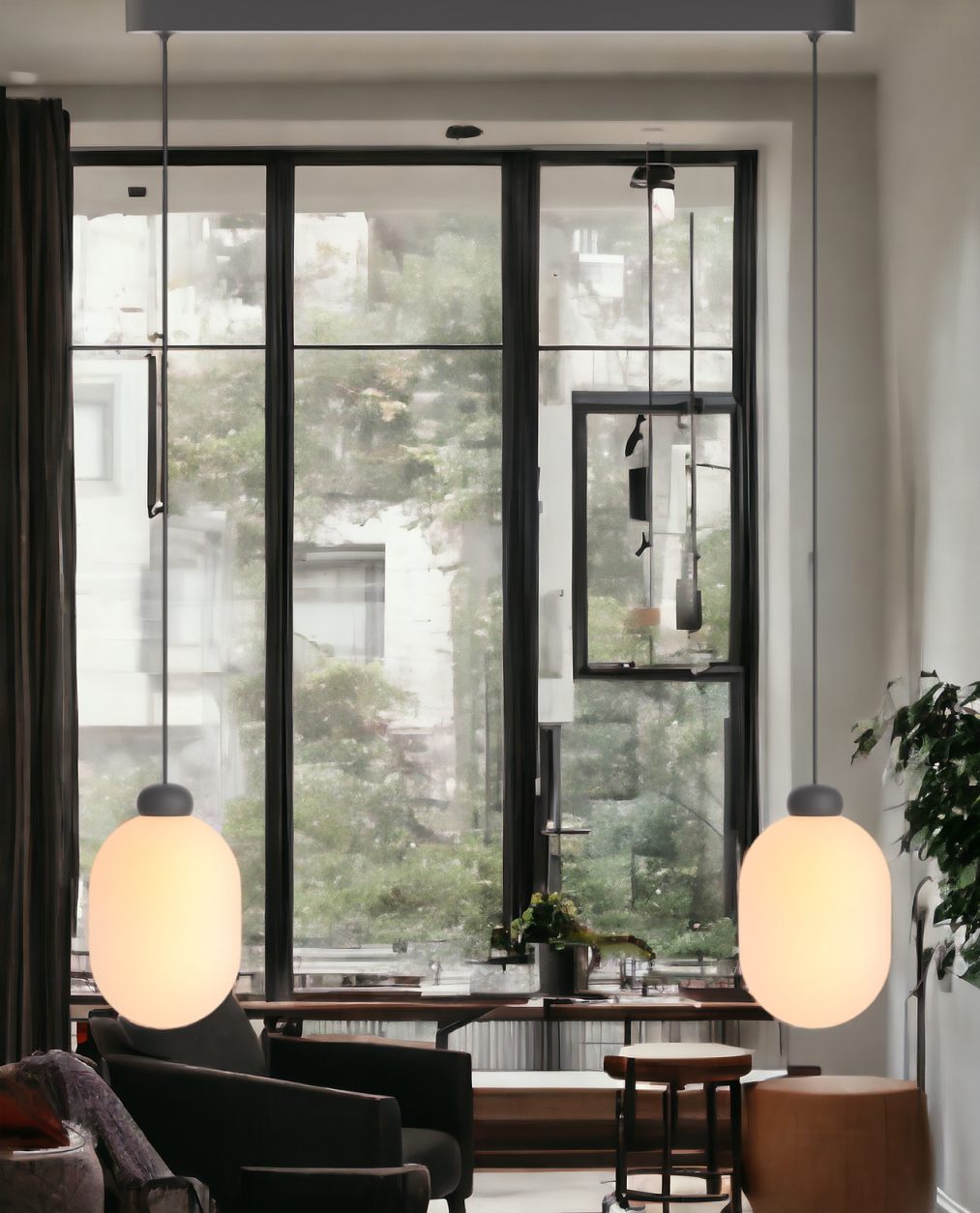 Sun Duo pendant light grey 