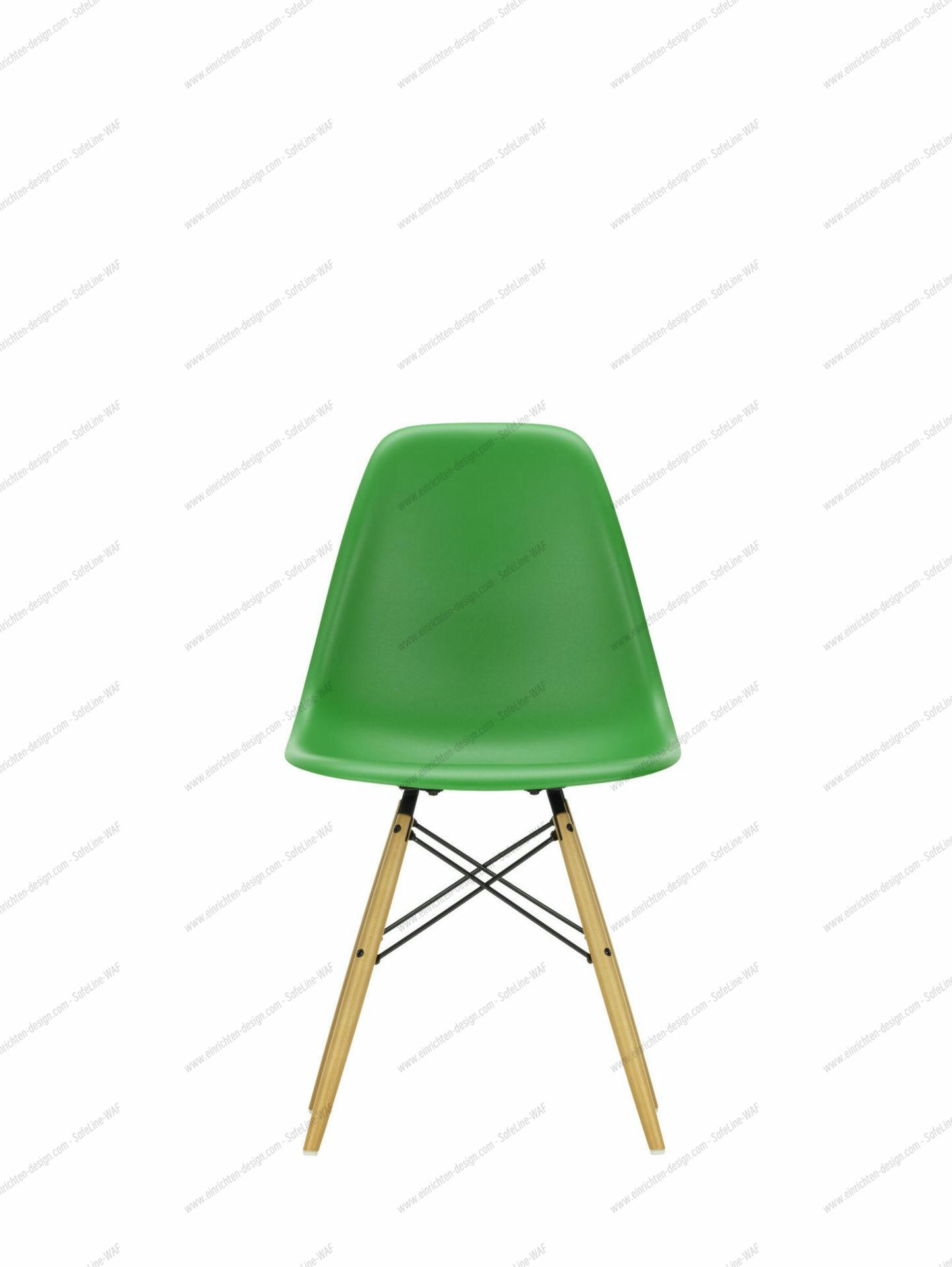 Eames Plastic Side Chair DSW Chair Vitra Maple yellowish-Deep black