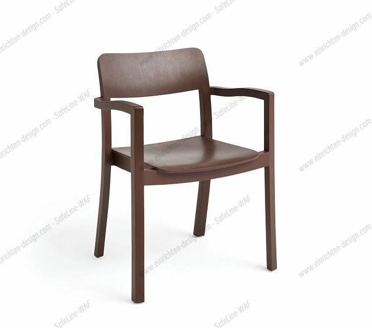 Pastis Armchair Hay red Roter Pastis Armchair von Hay: Moderner Armlehnenstuhl aus Holz für Esszimmer und Wohnbereich.