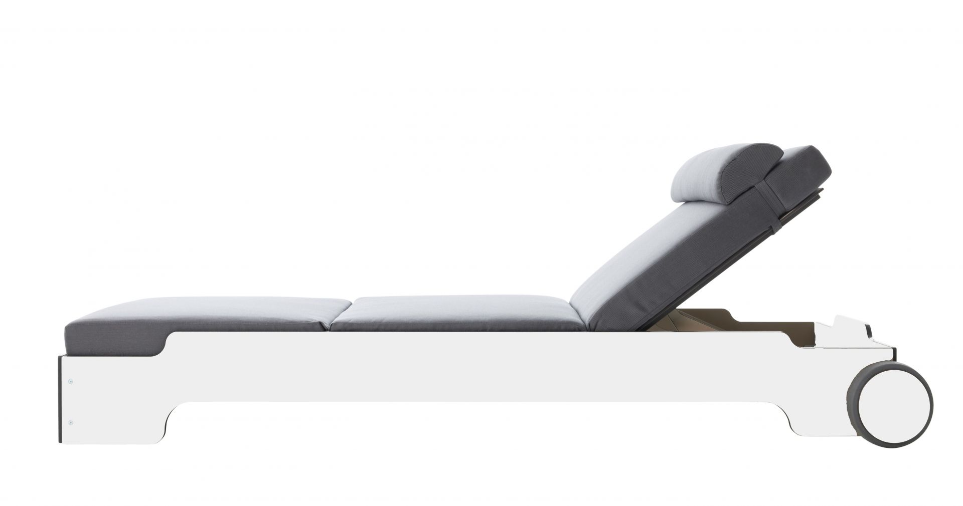 Solara Stacking Lounger incl. Wheels and Upholstery Outdoor Müller Möbelwerkstätten