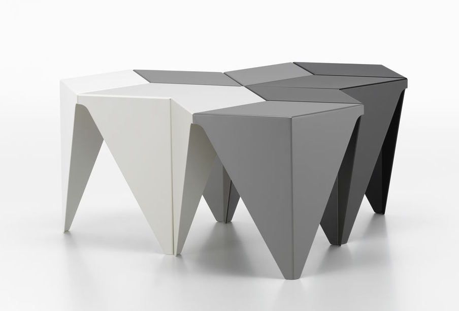 Prismatic Table side table, geometric design, Vitra