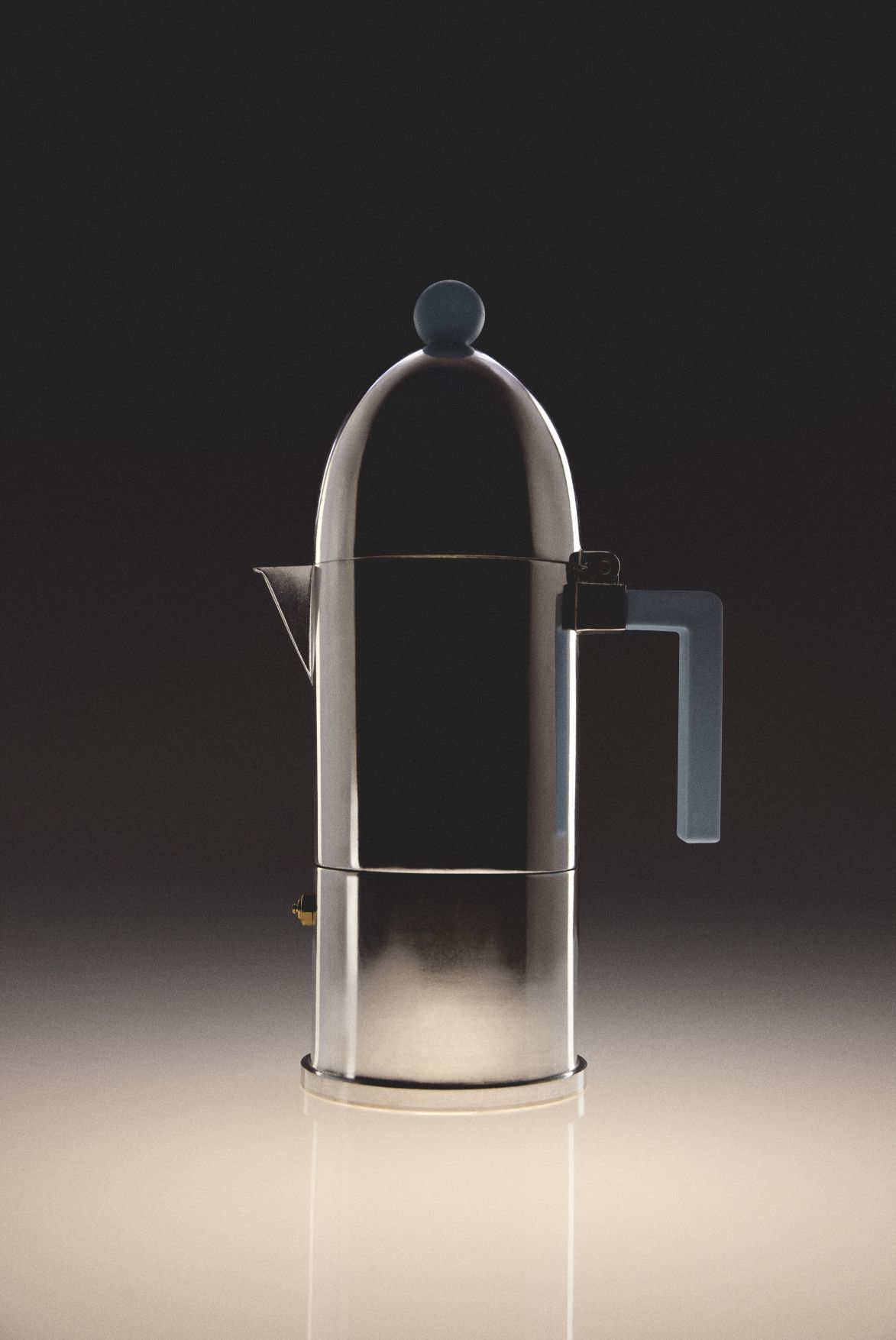 La Cupola 9095/6AZFM Espresso Maker Light Blue Alessi
