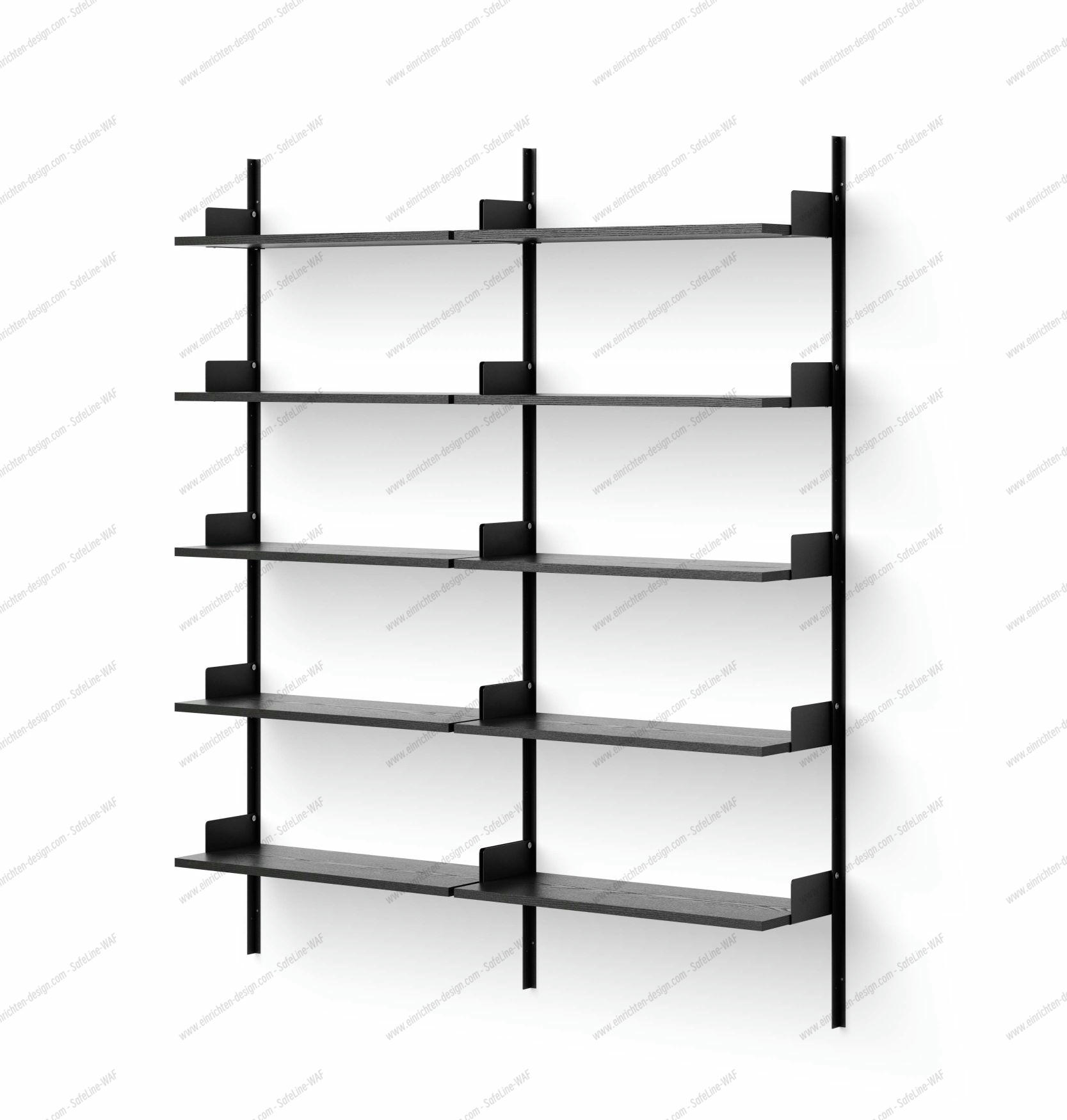 Library 1900 Wall Shelf Black Ash New Works