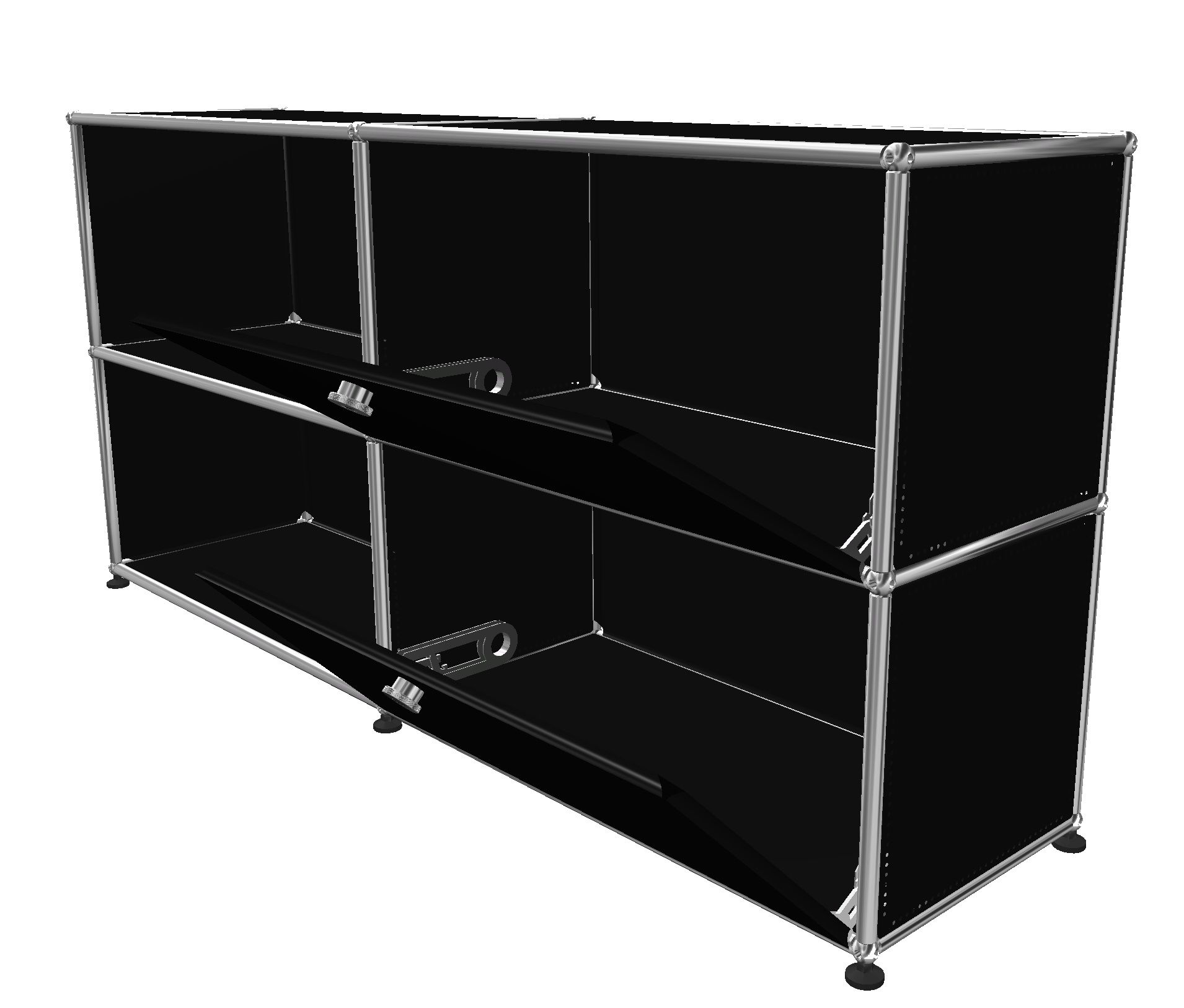 USM Haller Sideboard 2 Open / 2 Flaps Right Graphite black - FAST DELIVERY