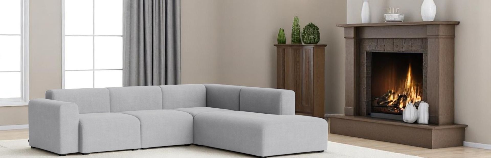 Mags Sofa Corner Combination 2 Low Armrest with armrest right Hay