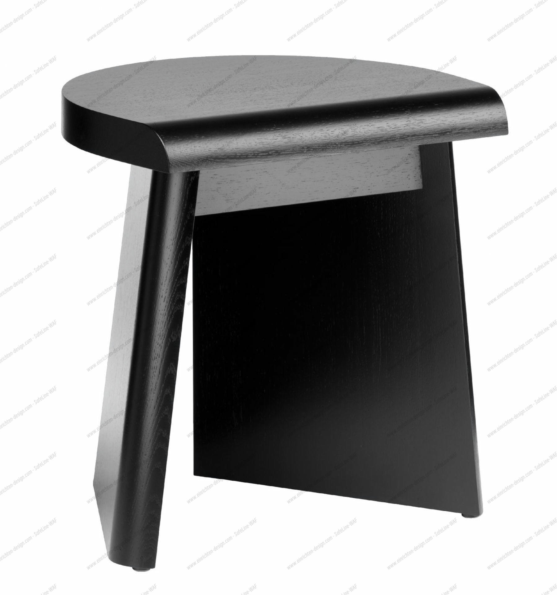 Portao stool Favius Oak stained black