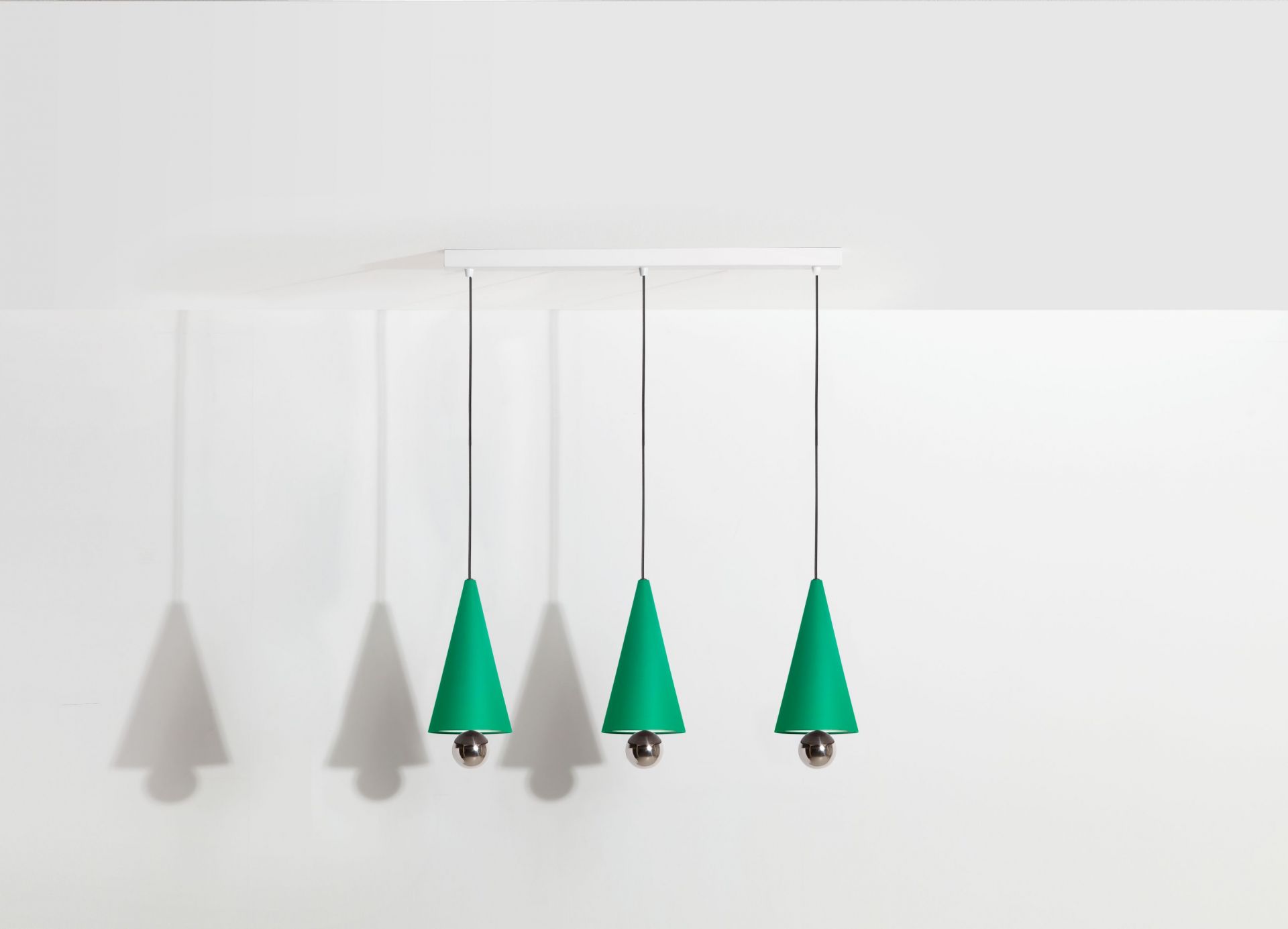 Cherry Pendant light Pendant light set of 3 Linear Petite Friture Mint green