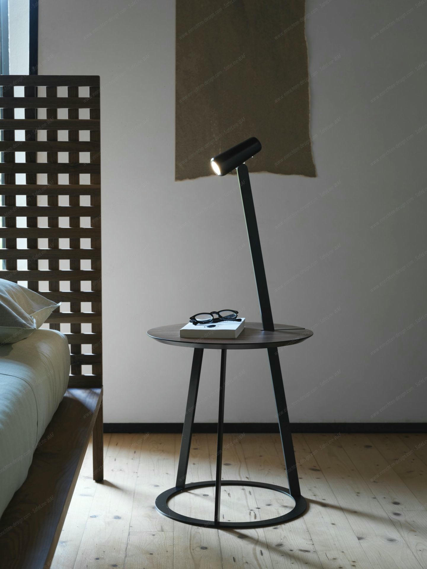 Albino Torcia Side Walnut / black Table Casamania Horm