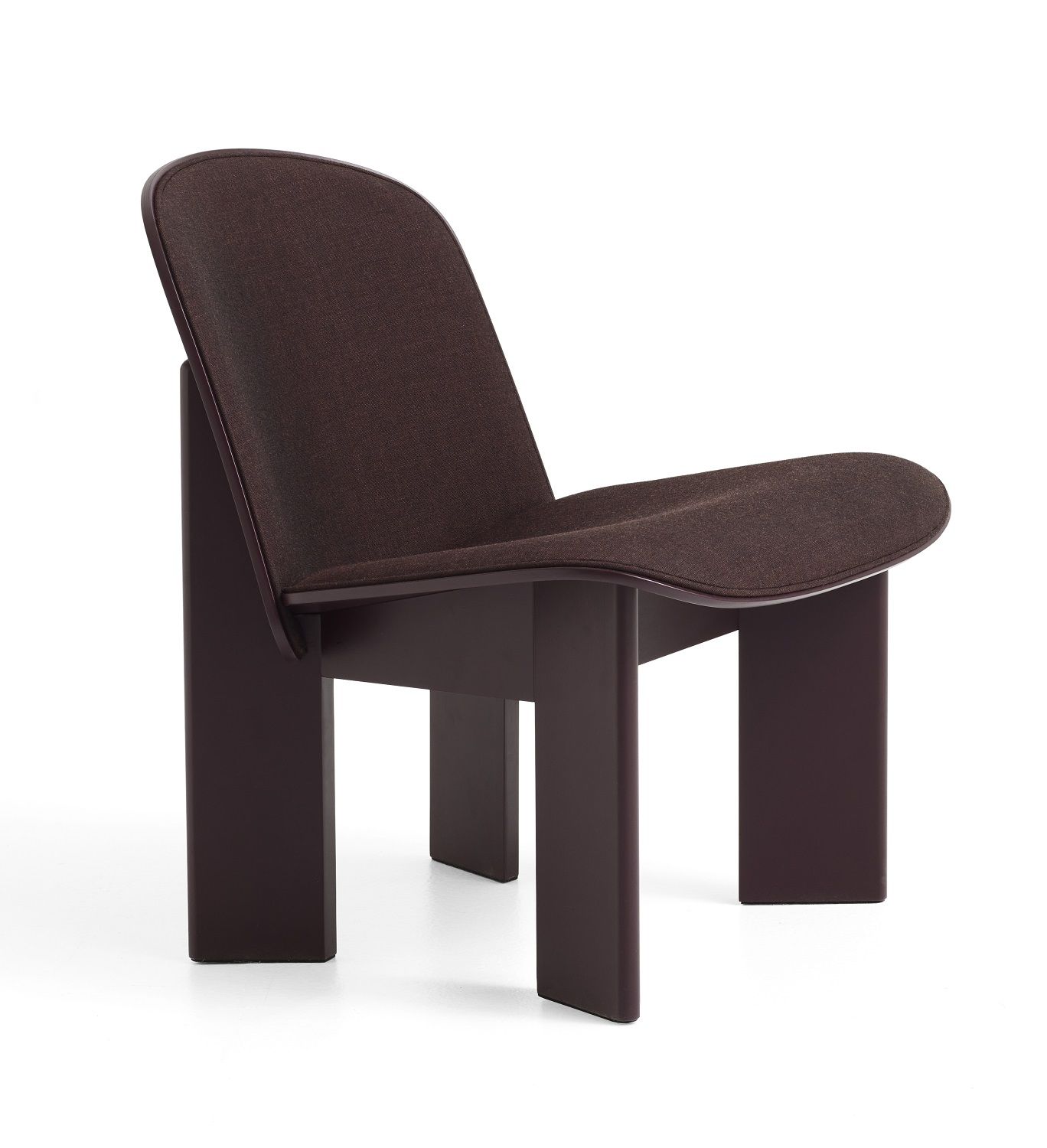 Brauner Chisel Lounge Chair Sessel von Hay, vollgepolstert, modernes Design für Wohnzimmer und Büro.