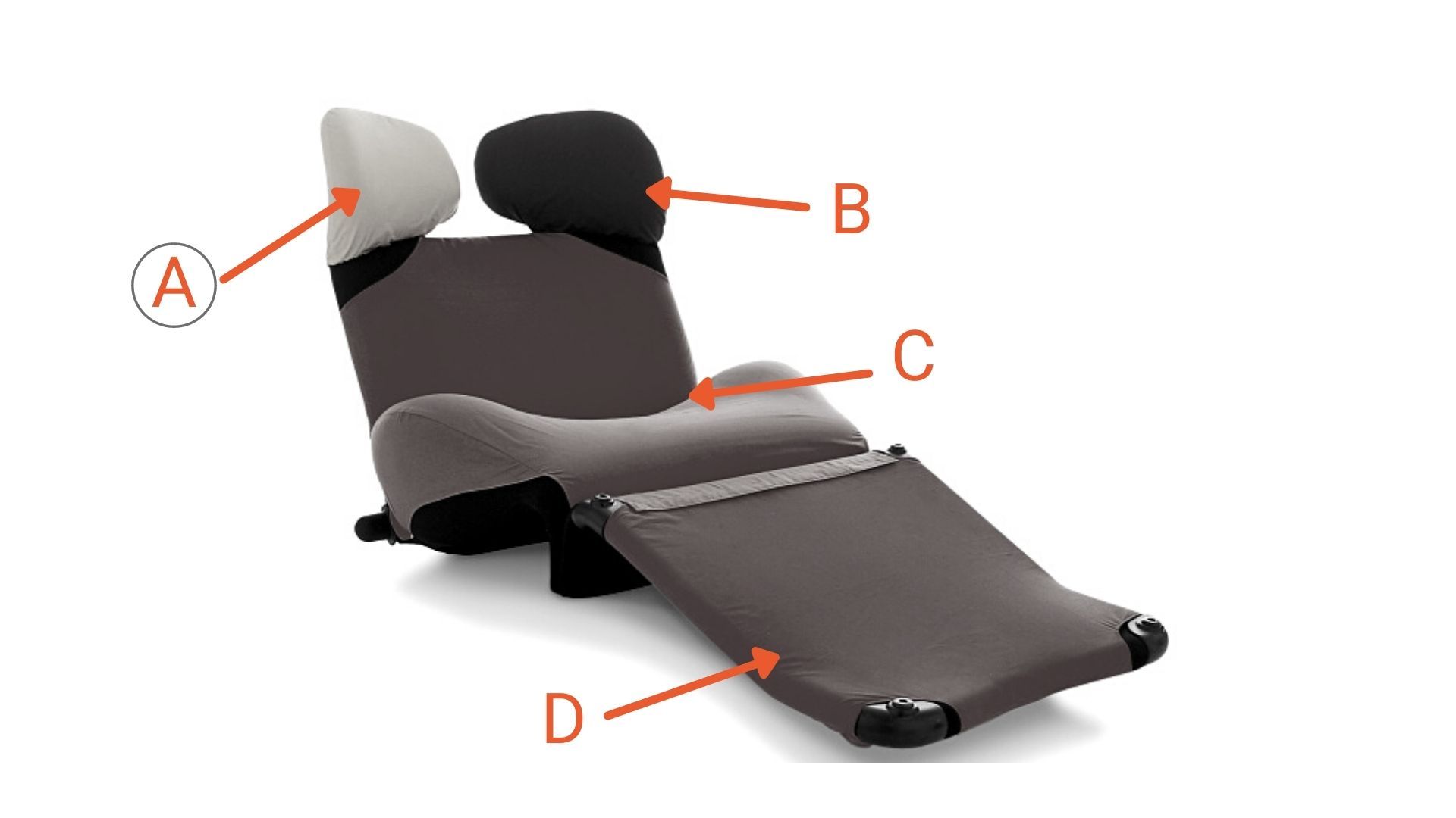A - Cover for headrest left Wink Cassina Popeline red