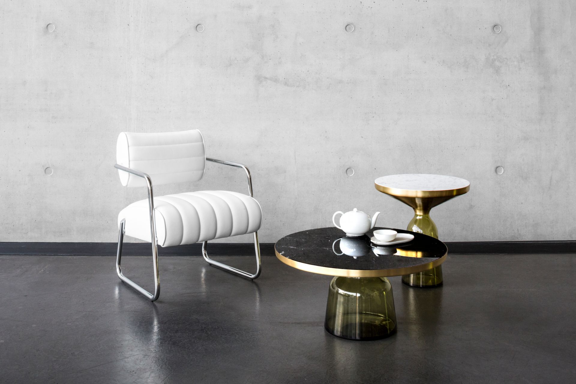 Bell Side Table ClassiCon Steel Quartz-grey