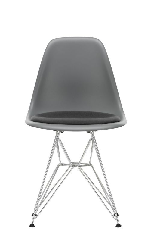 Eames Plastic Side Chair DSR Chair with seat cushion Vitra