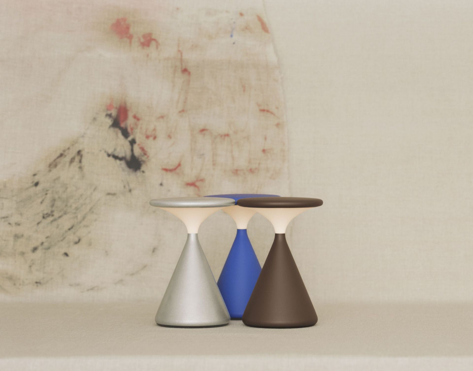 Salt Battery Lamp / Table Lamp Chocolate Grau