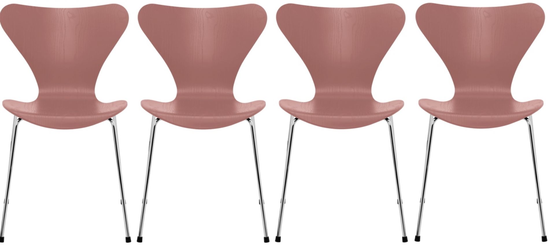 Seven / Series Chair 3107 Ash Set of 4 Fritz Hansen Wild rose
