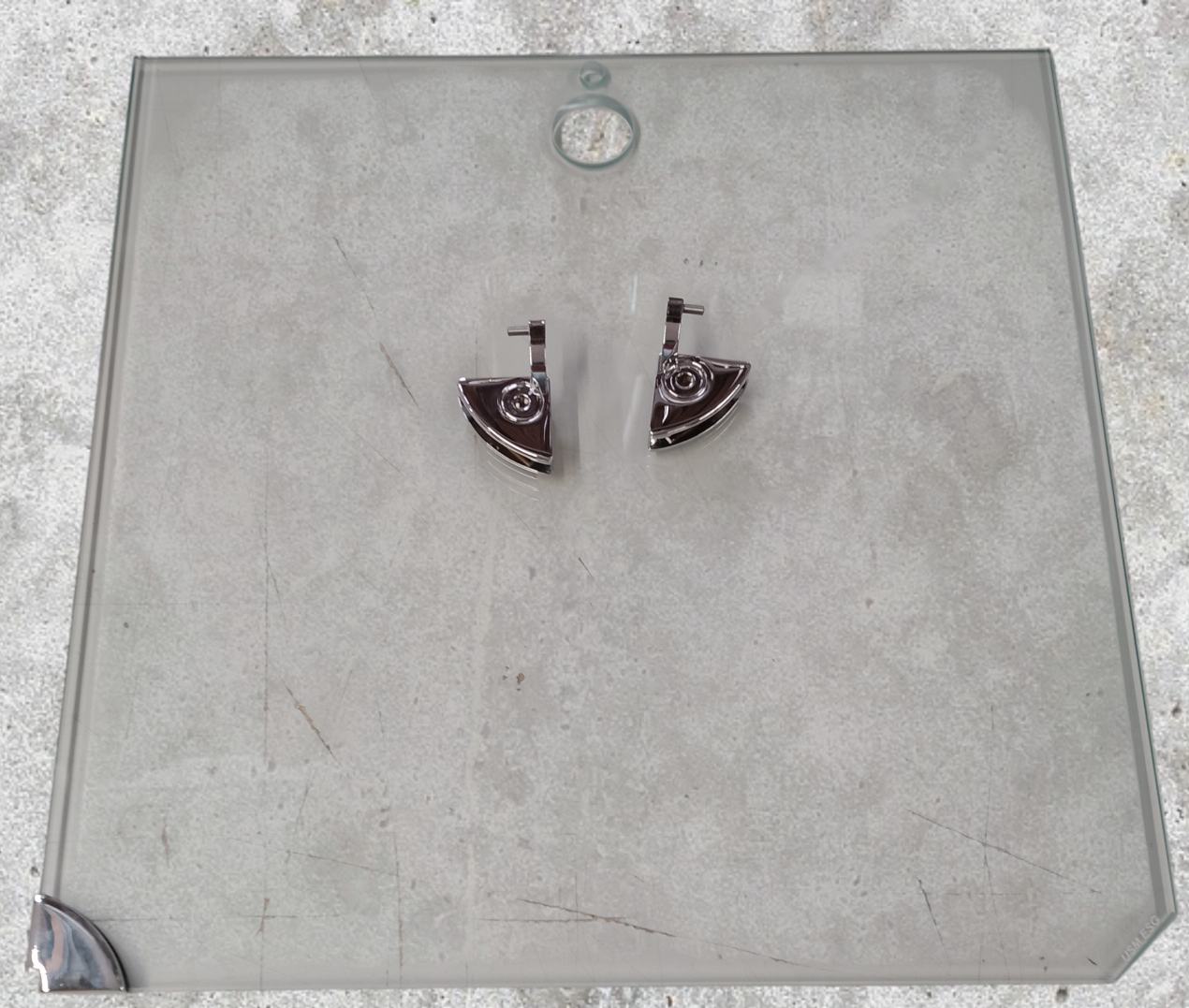 USM Haller 1x glass door with hinge set chrome-plated spare parts SINGLE PIECES