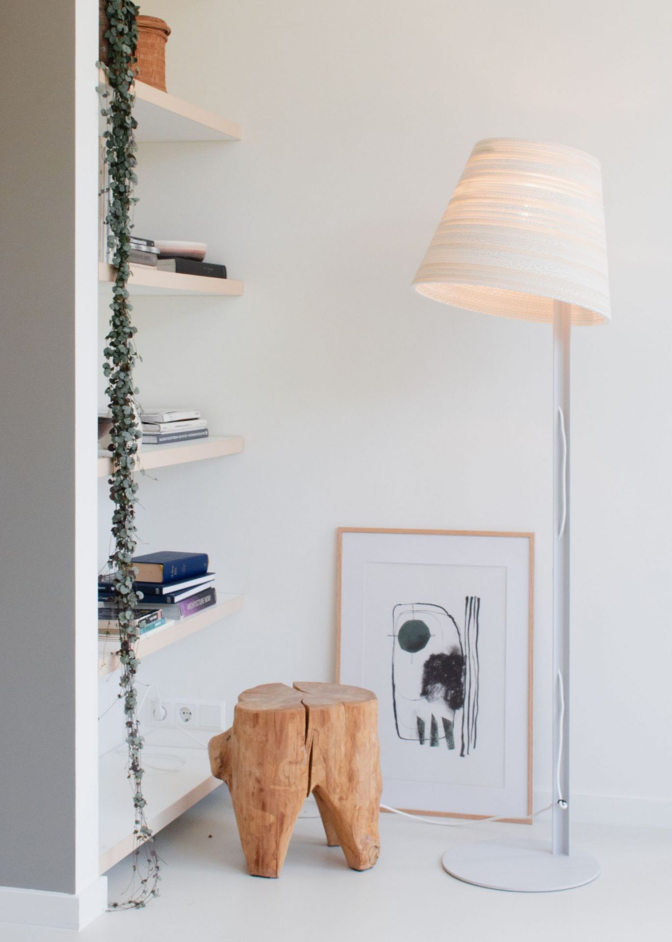 Tilt Floor Lamp Scraplights white Graypants