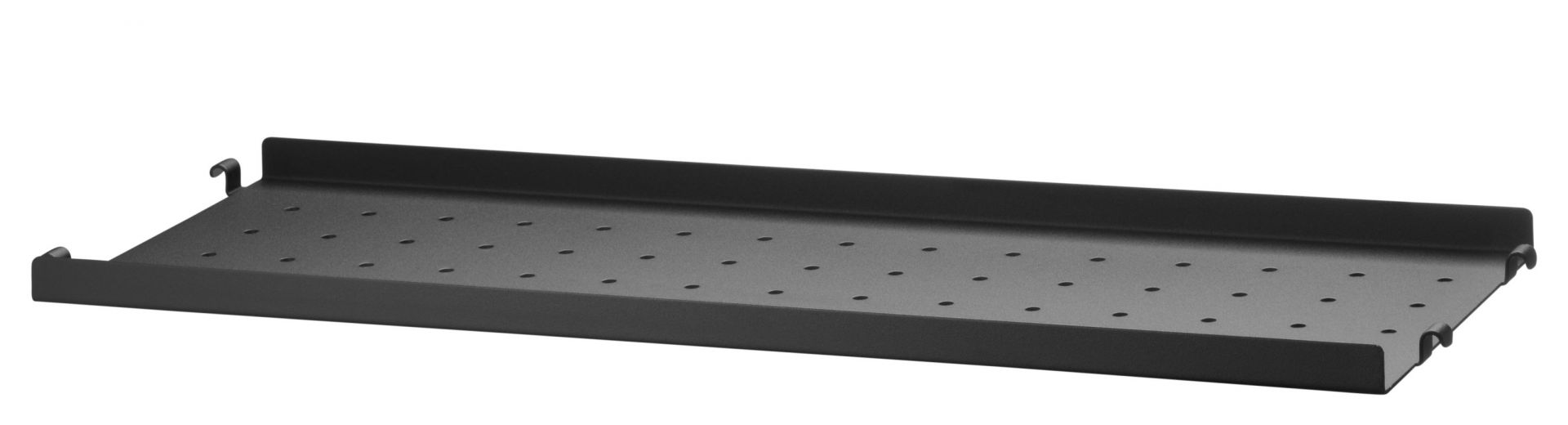 Single Piece Metal Shelf Low Edge W 58 cm String Furniture Black