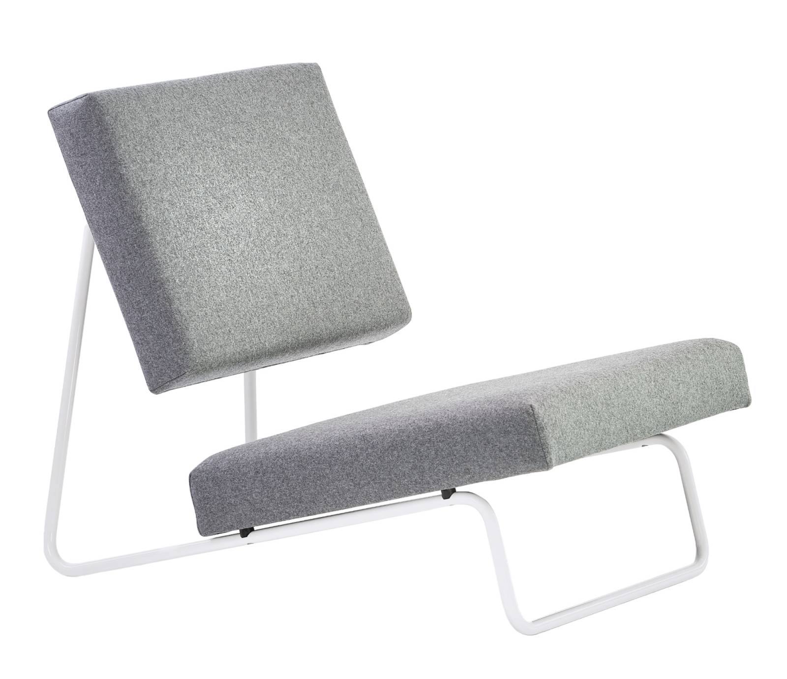 Lounge Chair Hirche armchair FABRIC LIGHT GREY / FRAME WHITE Richard Lampert SINGLE PIECES