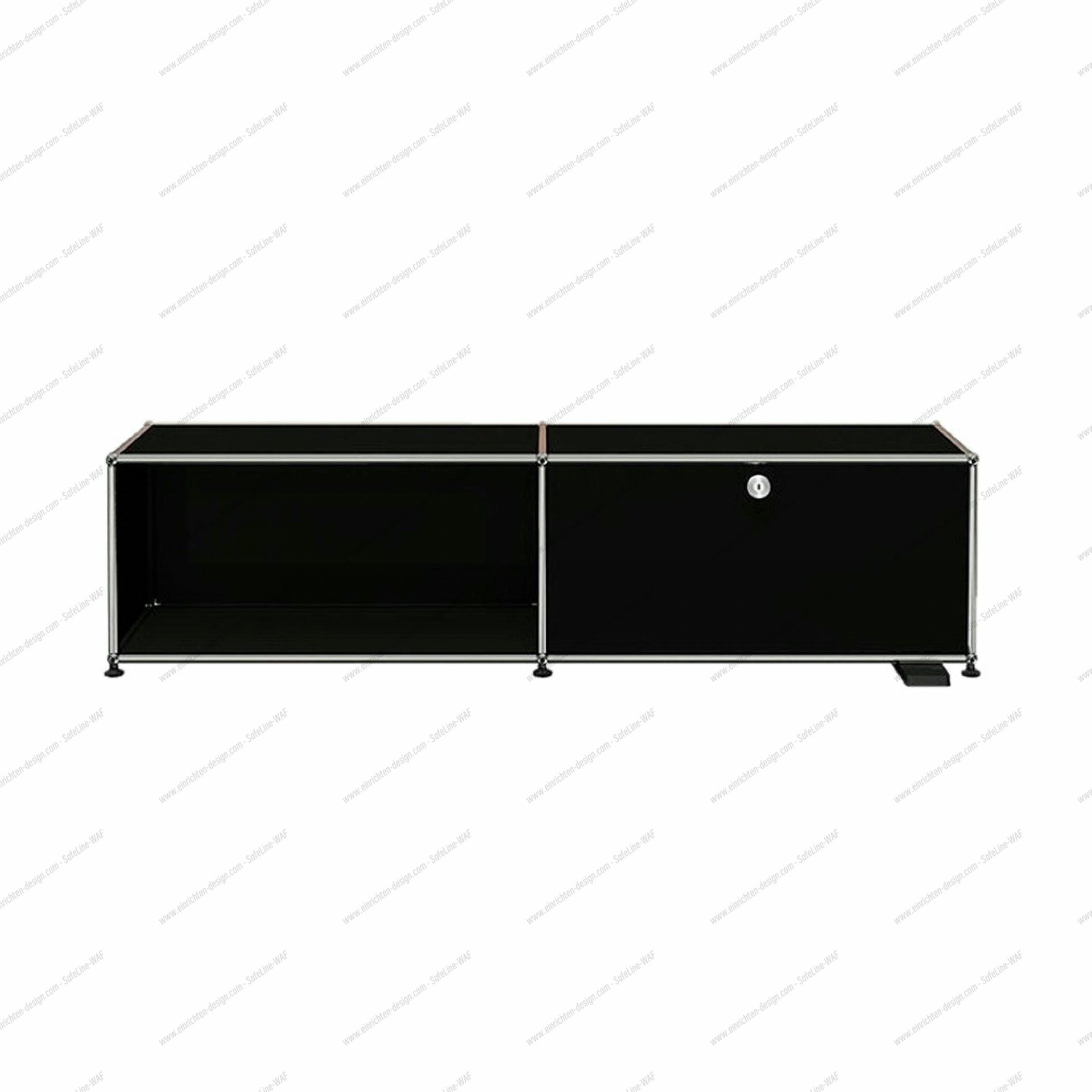 E Sideboard TV Hi Fi furniture dimmable light graphite black USM Haller