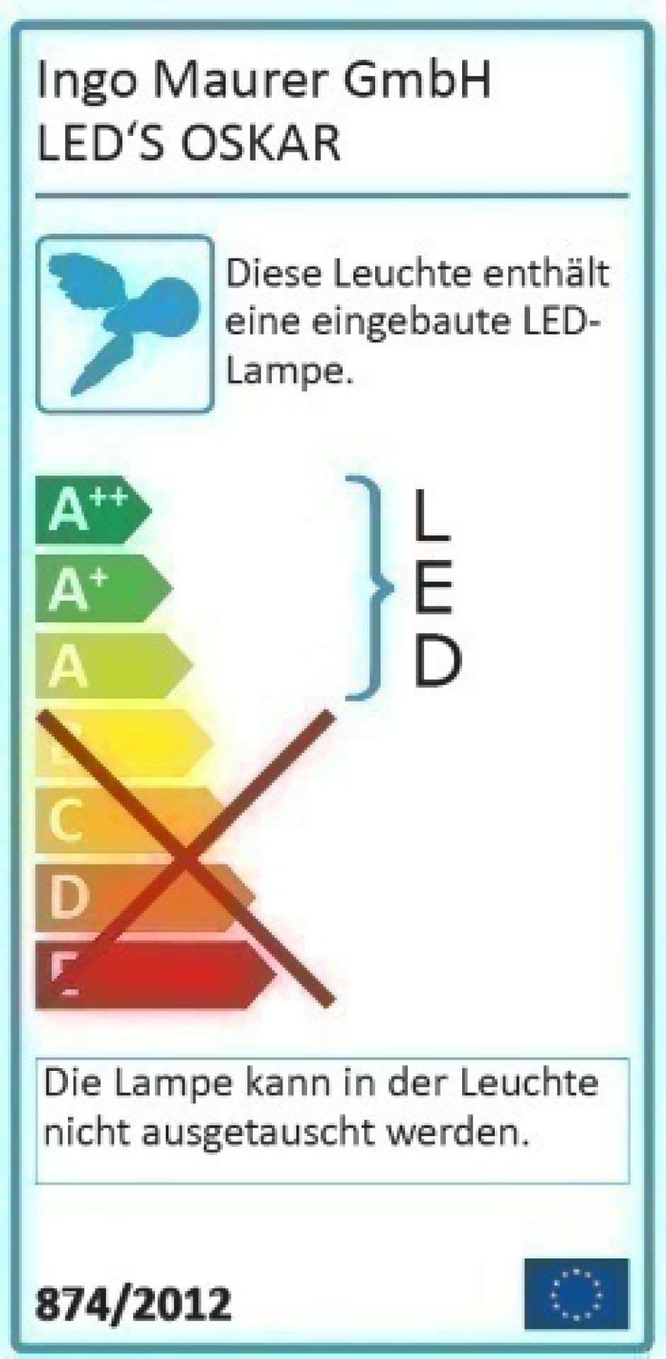 LED's Oskar LED shelf lamp Ingo Maurer