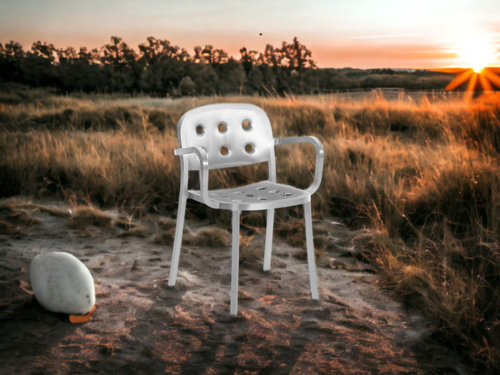 1 Inch All Aluminium Armchair Armchair Emeco 