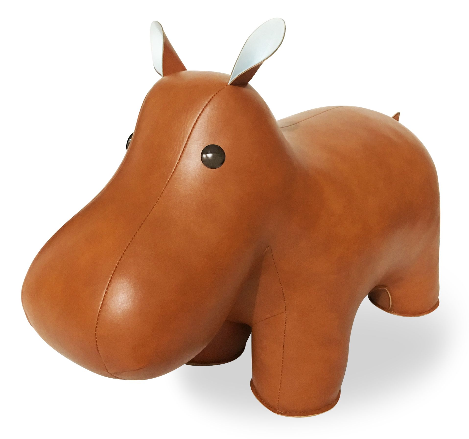 Leather Animal XXL Doorstop Hippo Züny