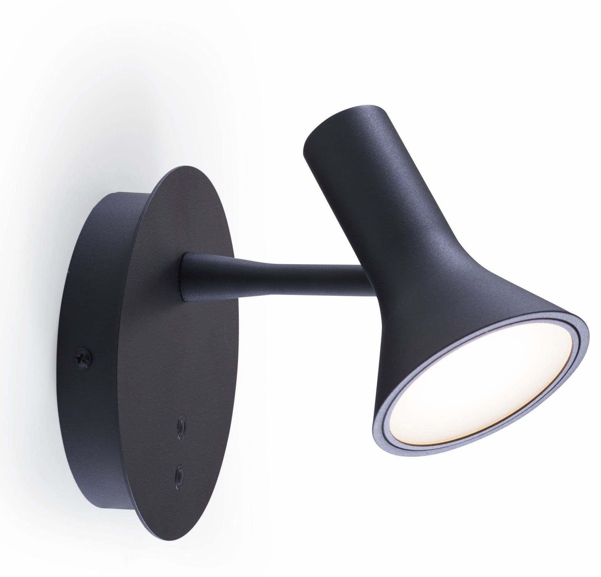Asha Wandleuchte von ligne roset in Schwarz, moderne Innenbeleuchtung für Wohnzimmer und Schlafzimmer.