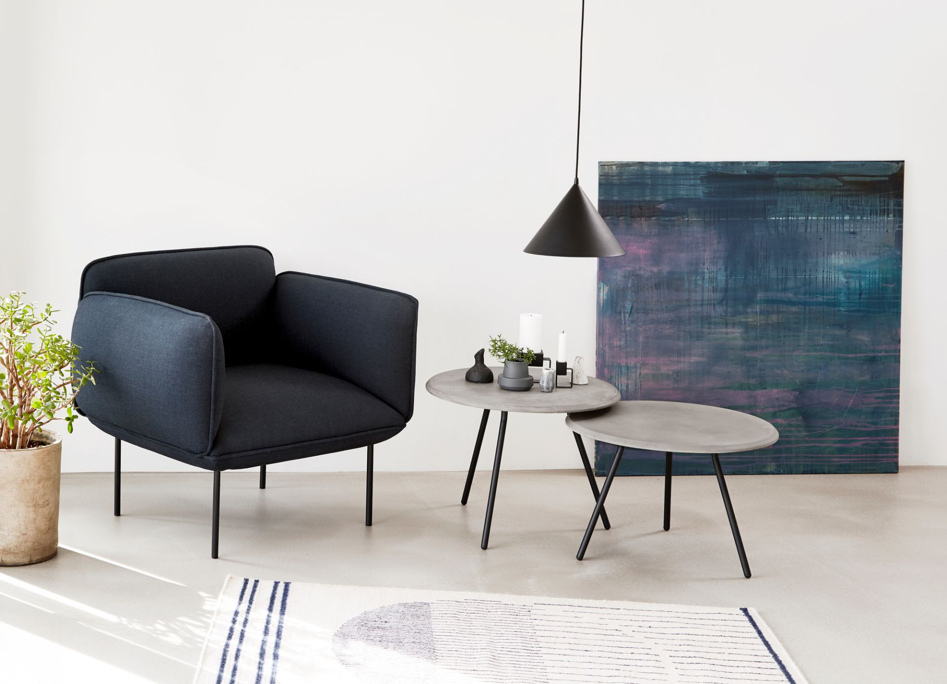 Soround Coffee Table Ø 60 cm Woud Black Oak - 39 cm