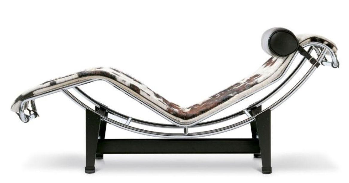 4 Chaise Longue à reglage continu Chaise longue fur black /brown/white / bolster leather black Cassina PRE-SHIP COMBINATION QUICK-SHIP 
