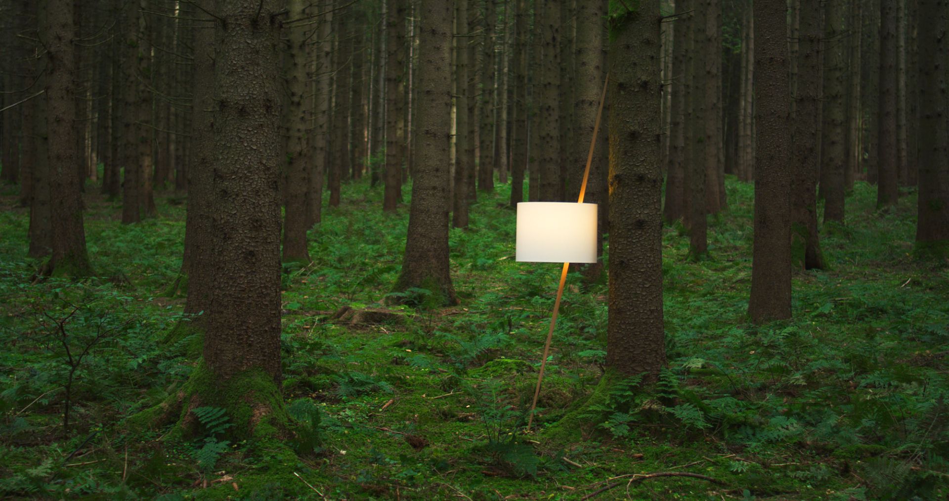 Luca Lean leaning lamp natural oak / white Maigrau