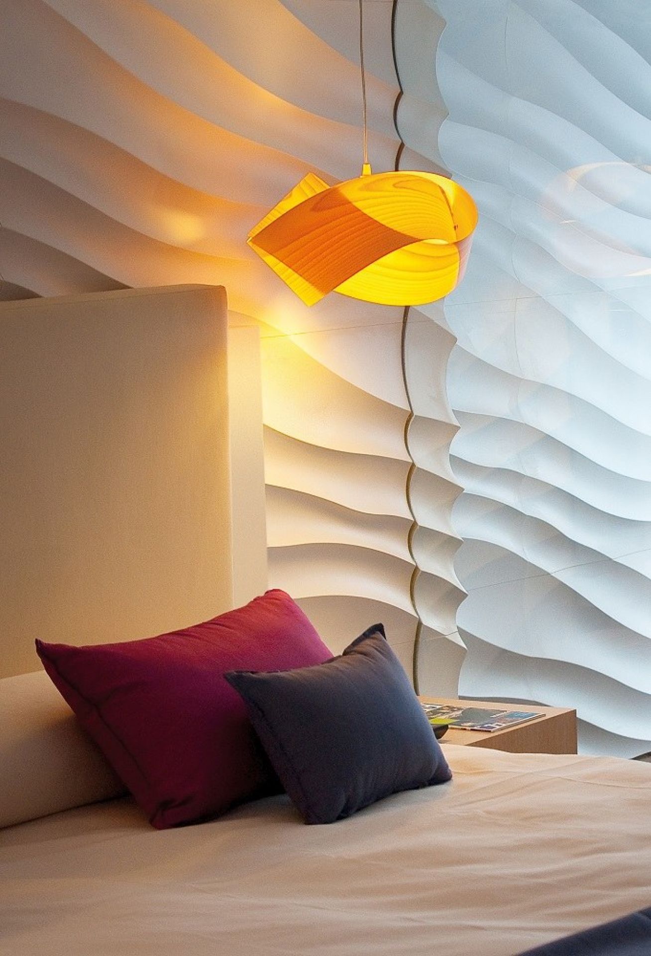 Nut Suspension Pendant Lamp Cable and Canopy in Black Shade in Orange LZF Lamps