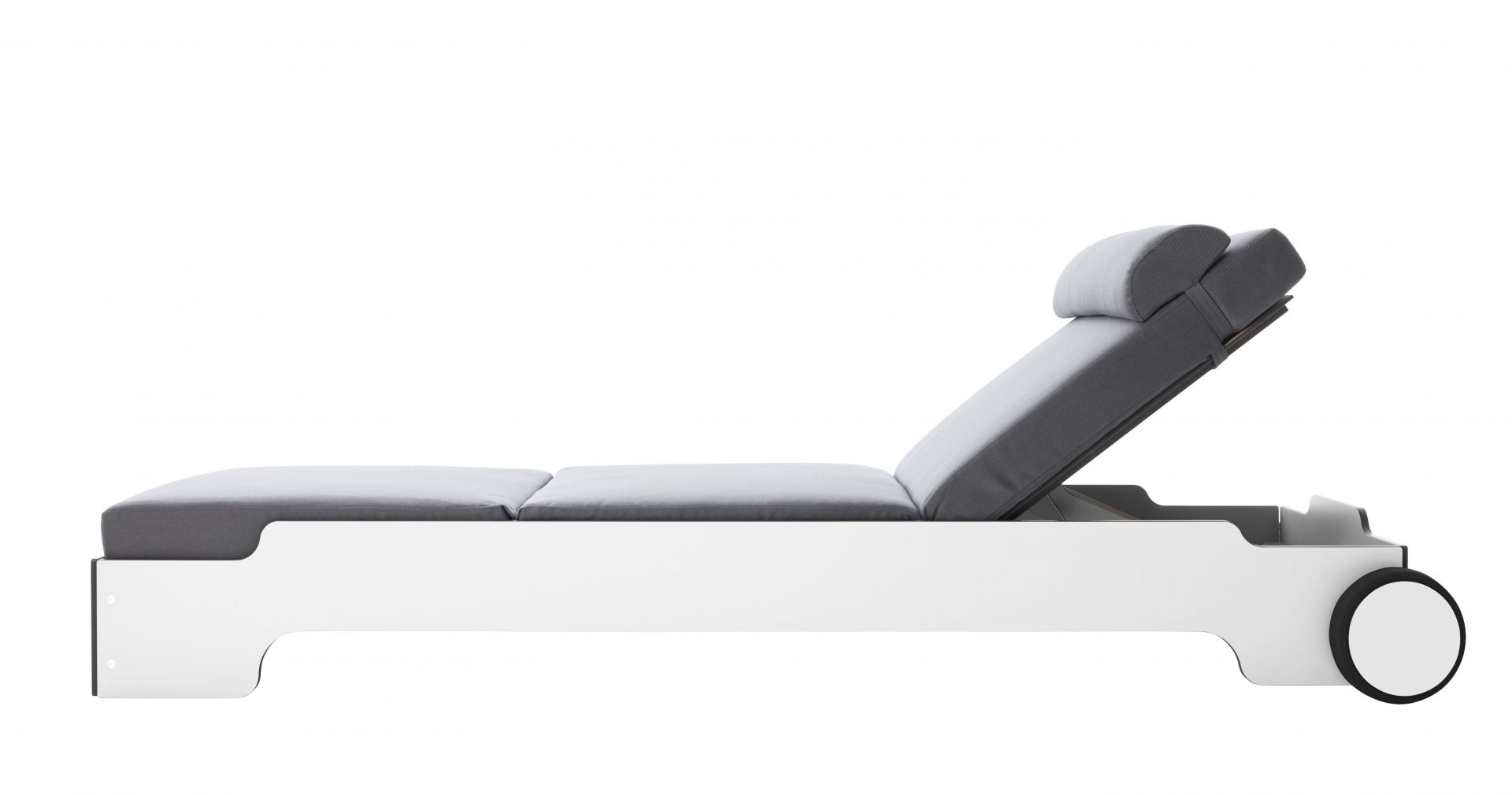 Solara Stacking Lounger incl. Wheels and Upholstery Outdoor Müller Möbelwerkstätten