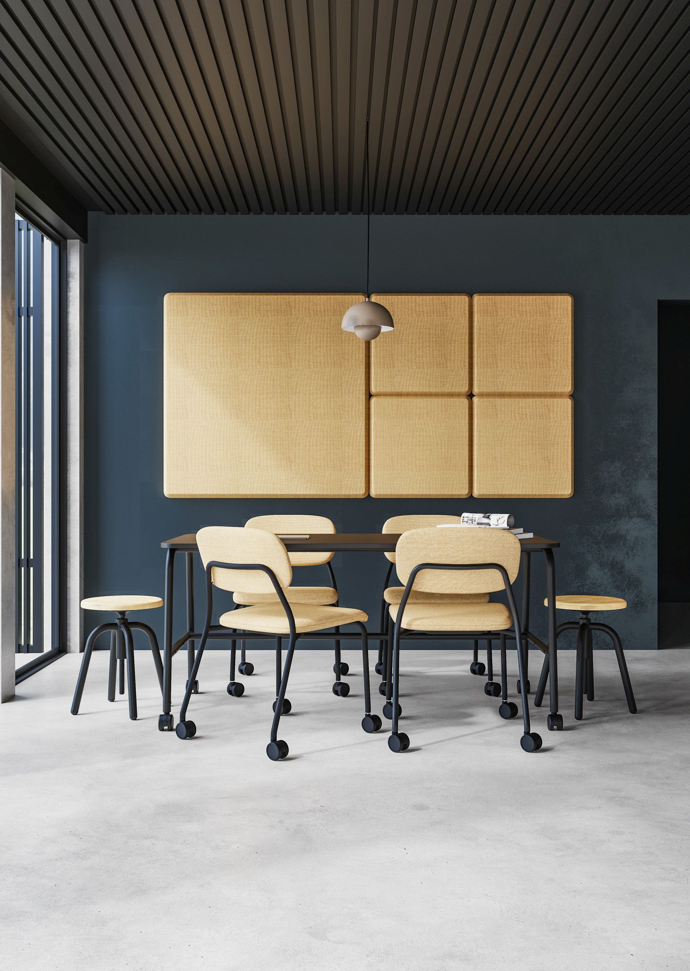 hens HS 260 chair / conference chair on castors Bejot 