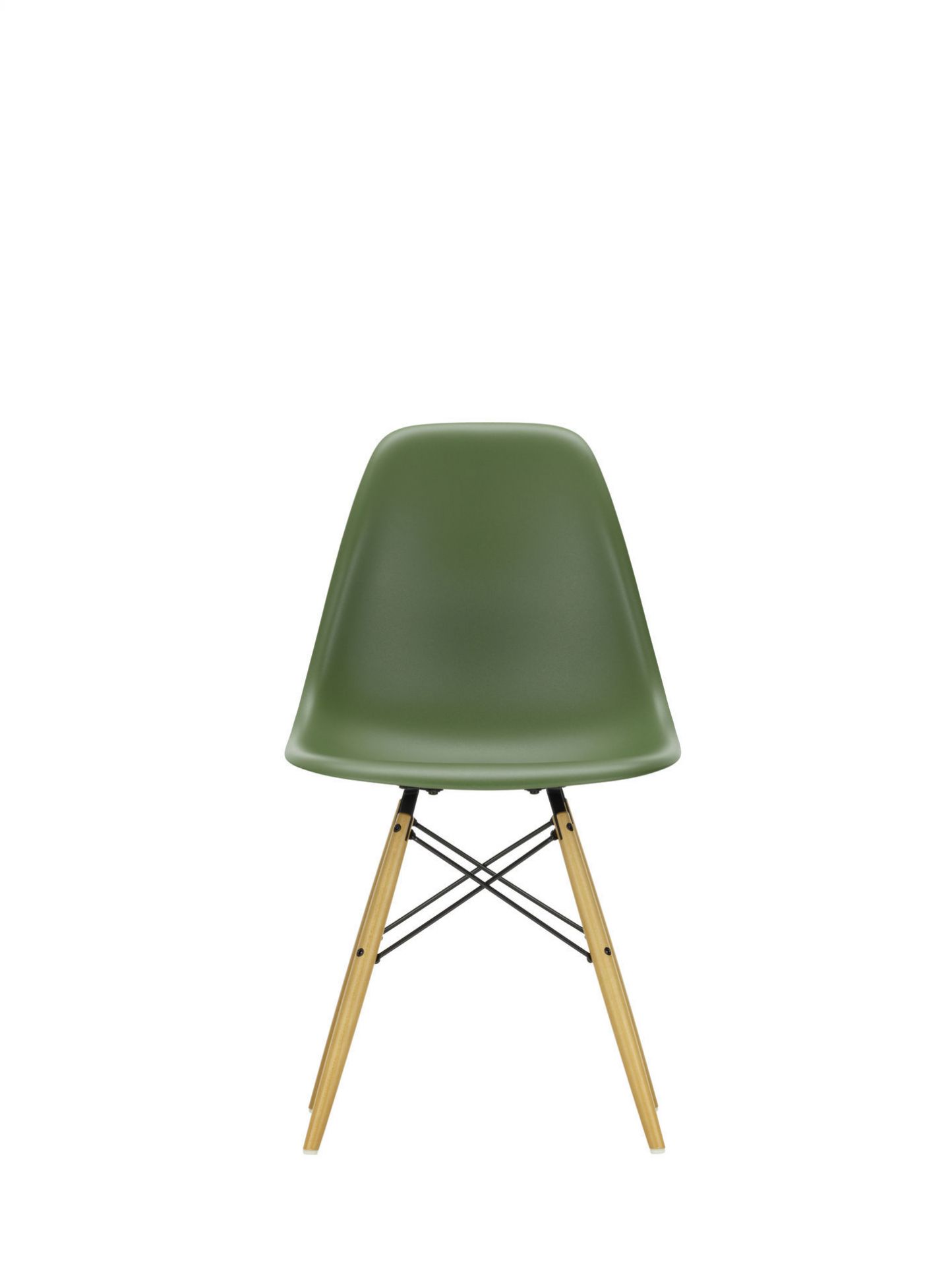 Eames Plastic Side Chair DSW Chair Vitra Maple yellowish - Mustard