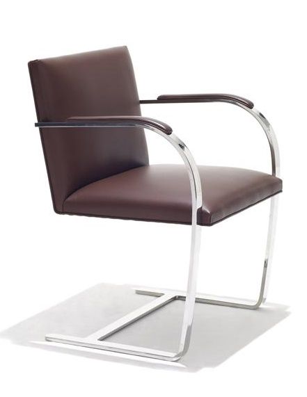 Brno Tubular Chair Flat Steel Knoll International  