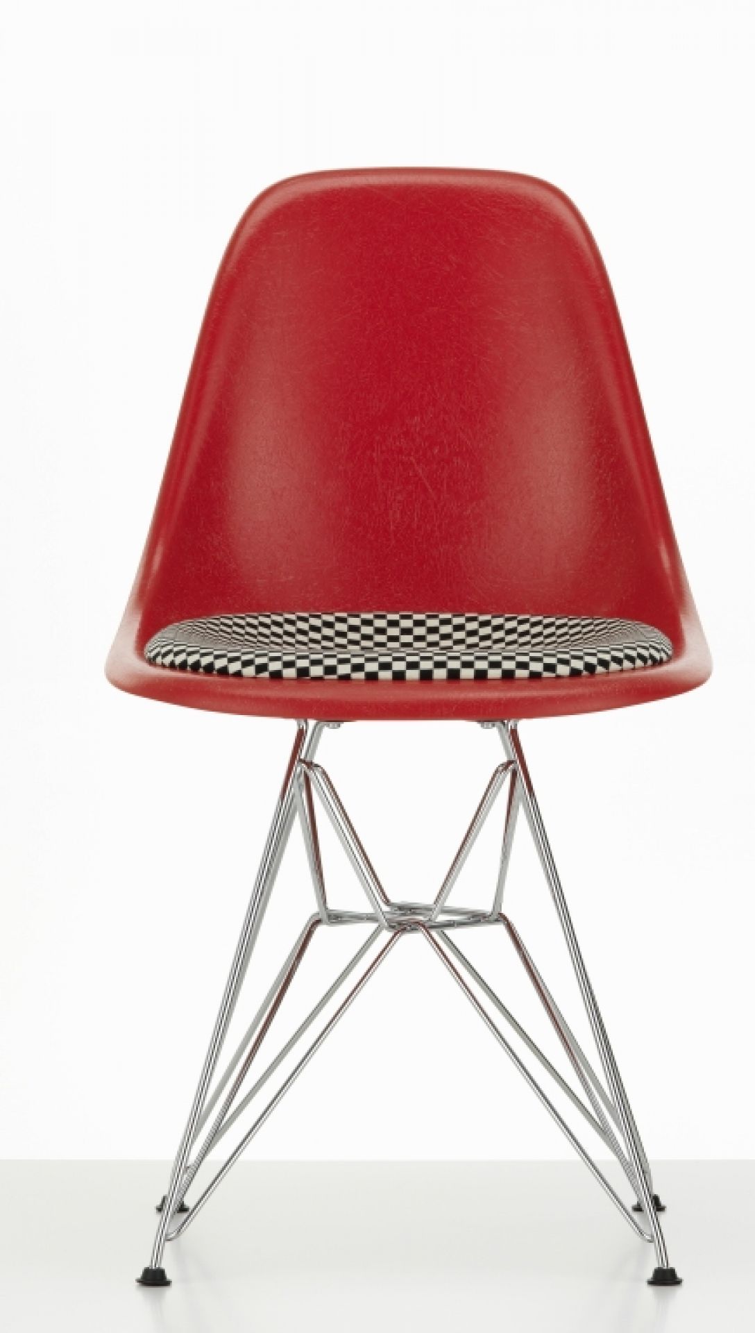 Eames Fiberglass Chair DSR Chair with Seat cushion Vitra