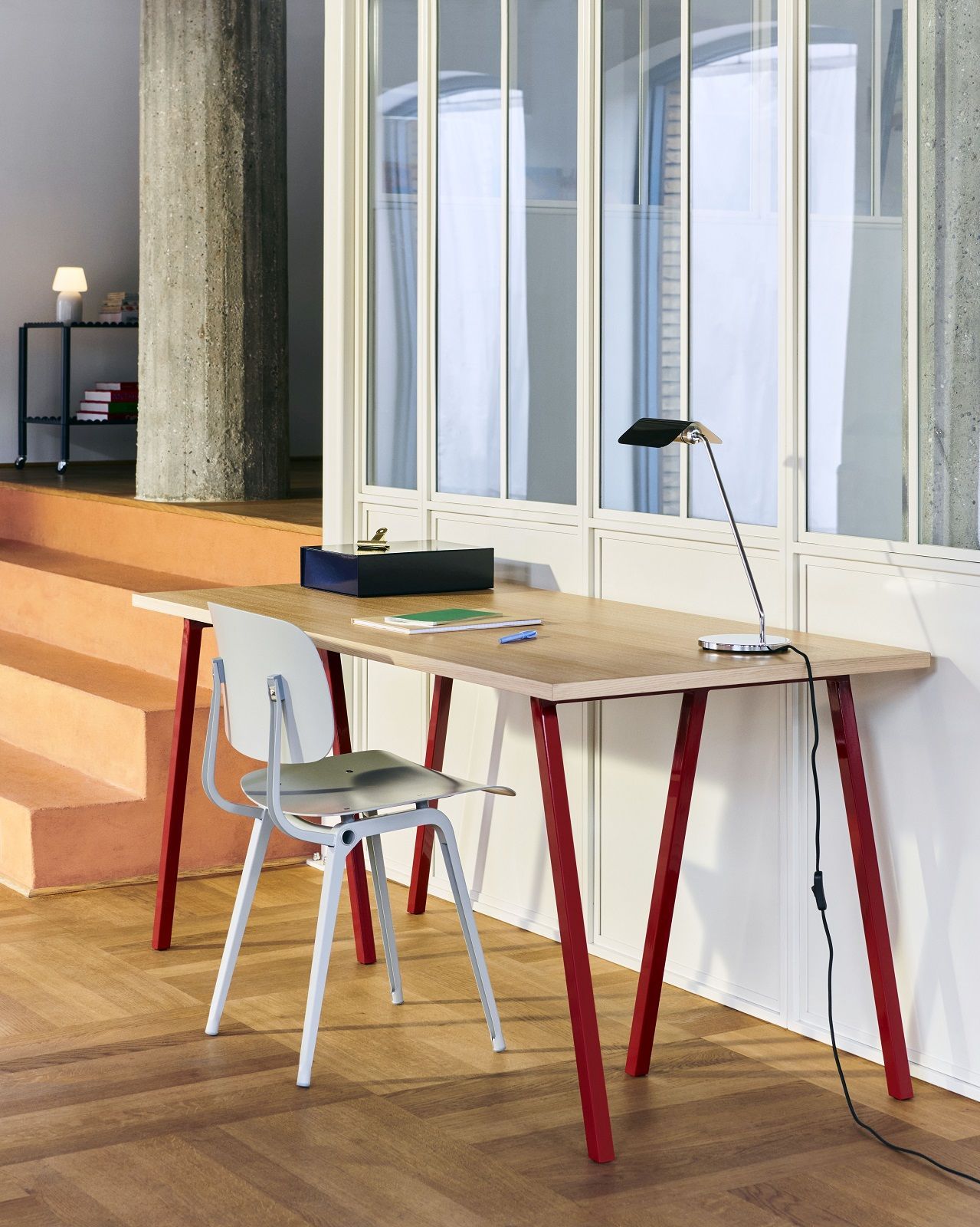 Loop Stand Table Inclusive Support Table / Dining Table 160 Hay
