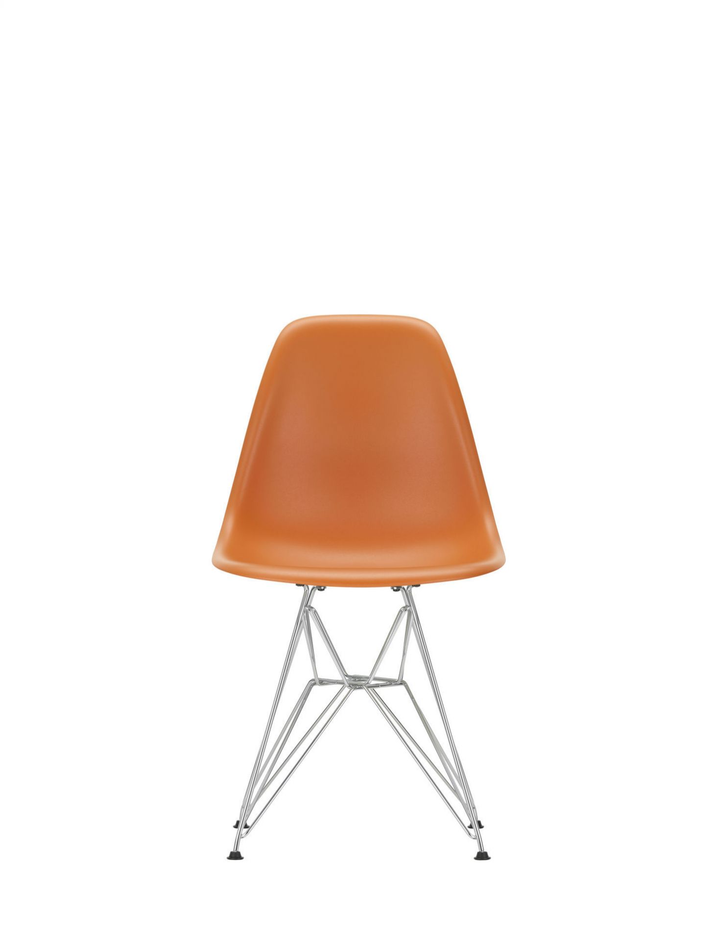Eames Plastic Side Chair DSR Chair Vitra Black-Mustard