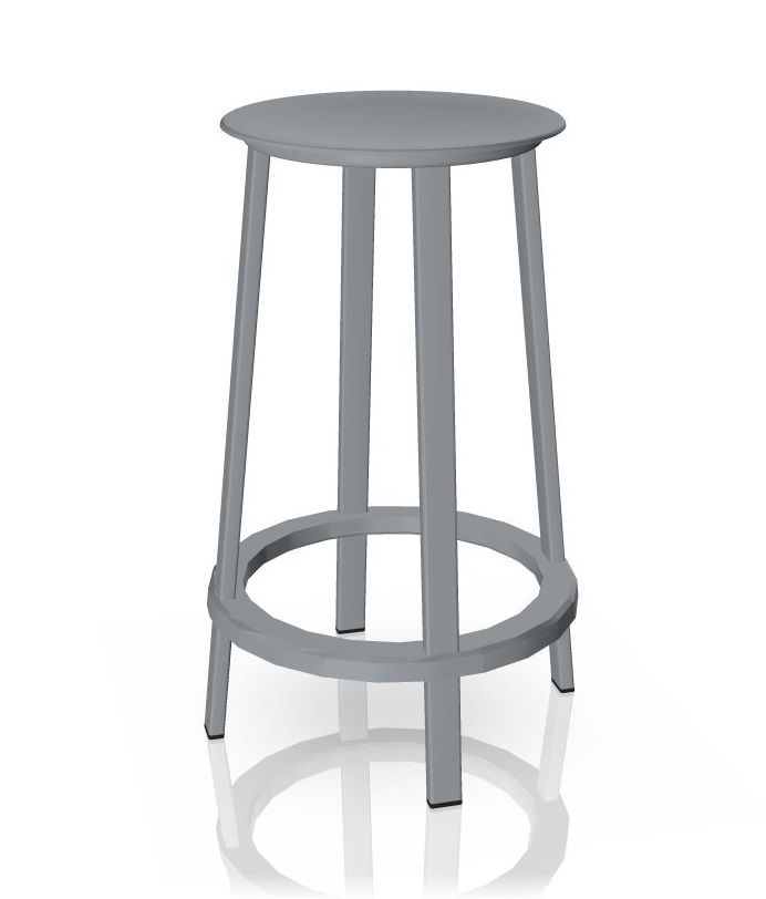Revolver Bar Stool Bar stool HIGH 76 cm Steel SKY GREY Hay SINGLE PIECES