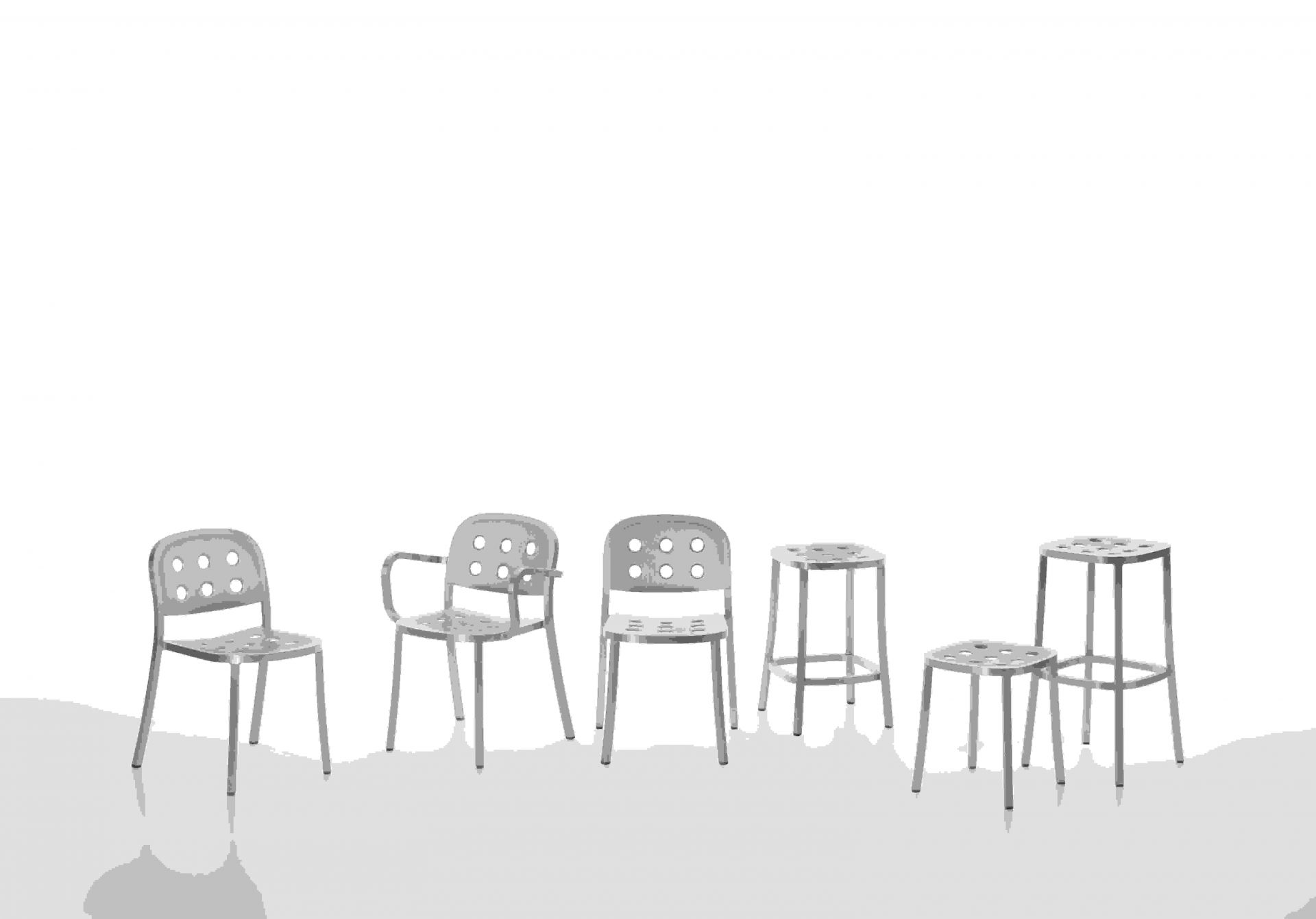 1 Inch All Aluminium Armchair Armchair Emeco 