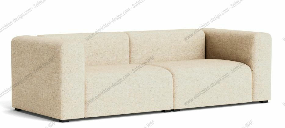 Beige Mags Sofa 2,5-Sitzer mit Stoffbezug Bolgheri, modernes Design für Wohnzimmer und Lounge.
