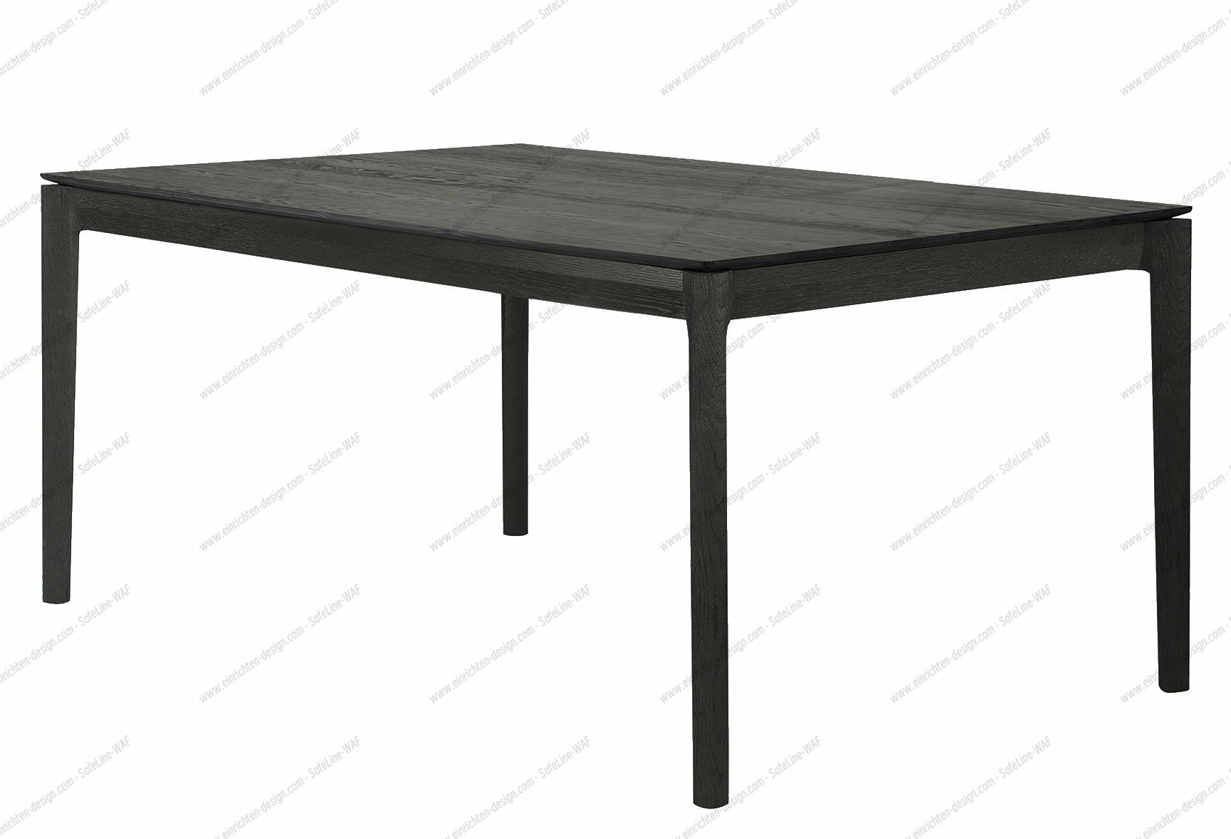 Bok extendable Table oak black - rectangular Ethnicraft