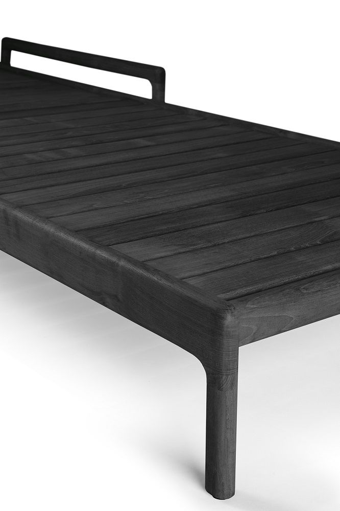Jack Outdoor Adjustable Lounger Teak black Ethnicraft